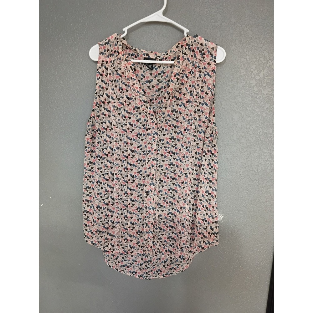 Torrid Semi Sheet Heart Tank Blouse Women's 1X Ruffles